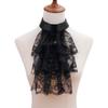 Detachable Lace Jabot Collar Solid Color Ruffled Neck Collar  Stage Performance Costume Accessory