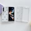 Для Samsung Galaxy Z Fold 4 3 чехол с серебряной звездой и милой любовью нарисованная прозрачная противоударная жесткая задняя крышка для Samsung Zfold4 Fold3