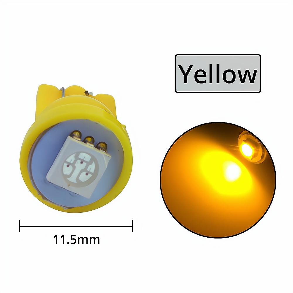 10 шт. в партии T10 W5W 5050 1Smd автомобильный светодиодный белый синий красный желтый зеленый лампочка 194 168 192 купольные фонари клиновые автоматические габаритные фонари постоянного тока 12 В