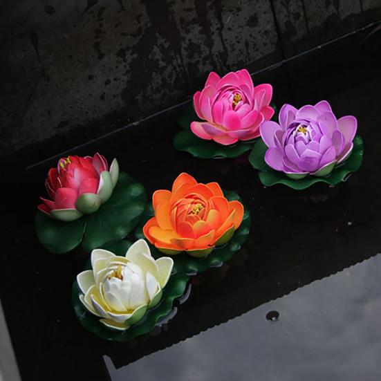 10 см искусственный цветок лотоса для сцены, сада, дома, вечеринки, украшение, реквизит