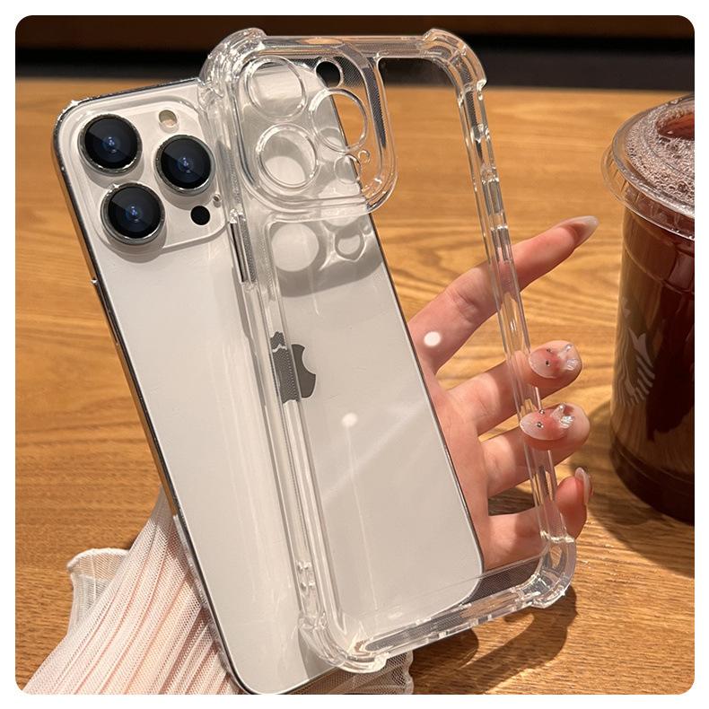 Four Corner Airbags Anti-fall Suitable for Apple 15 Mobile Phone Case IPhone 14 Promax Protective Case 12 Lens All Inclusive 13