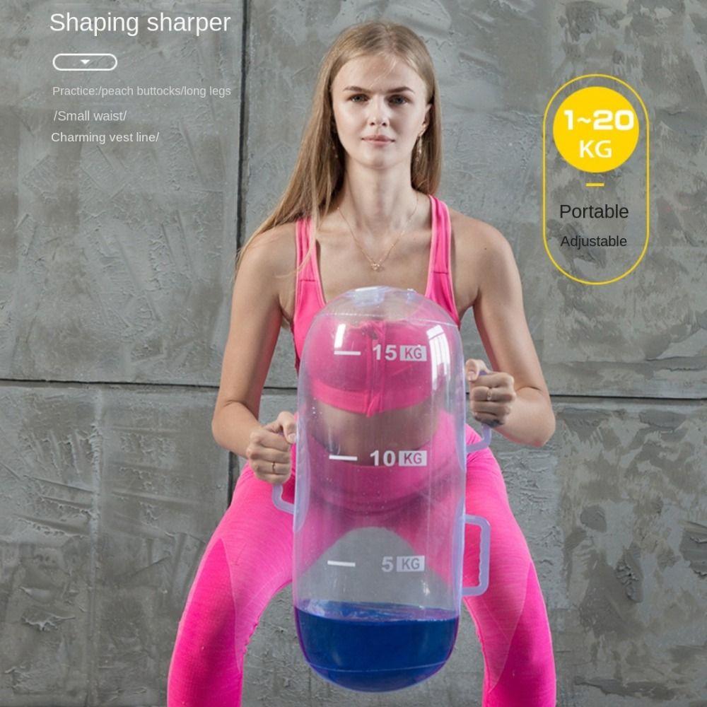 with Air Pump Inflatable Water Dumbbell Body Shaping Training Water Power Bag  Body Building