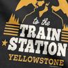 Yellow Stones Ride Train Station Men's T Shirts Vintage TV Cowboy Novelty Tee Short Sleeve Round Collar T-Shirts Cotton Adult