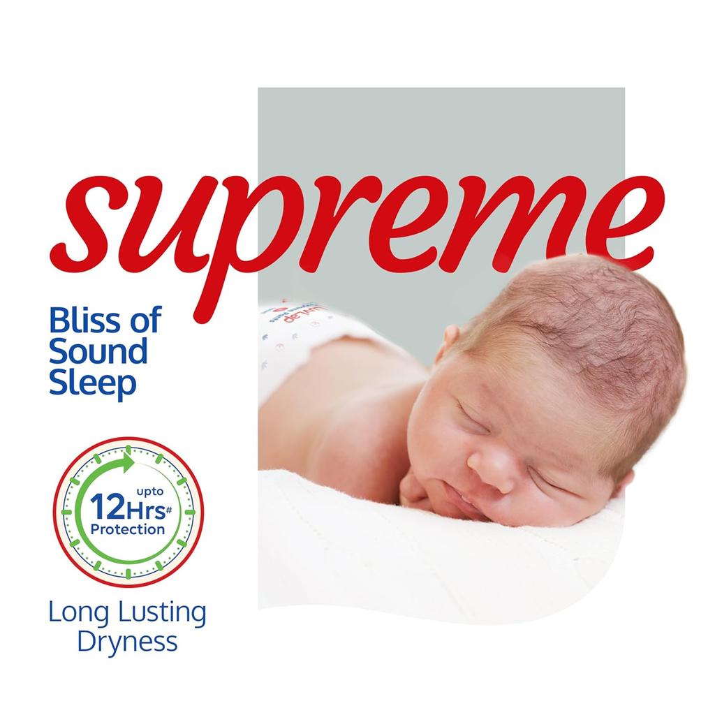 LuvLap Supreme Подгузники-штанишки Большие 9-14 кг, 62 шт., Дышащие, Похожие на хлопок, Для комфорта в течение всего дня, Защита на 12 часов