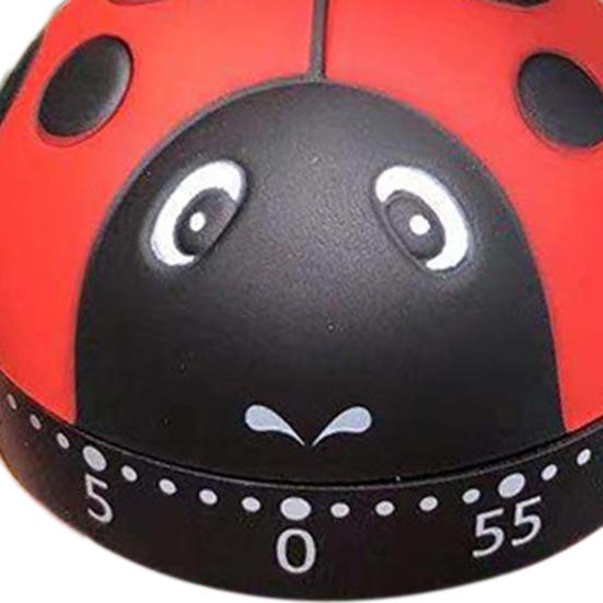 Божья коровка Механический таймер Вращающийся на 360 градусов Кухонный таймер обратного отсчета Таймер продуктивности Милый декор для стола для готовки учебы