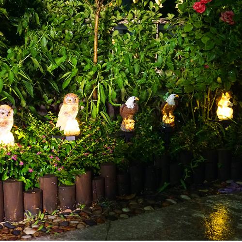 Солнечная Орел Торшер Животное Лампа Белка Панда Вилла Украшение Двора Атмосфера Лампа Газон Лампа Сова