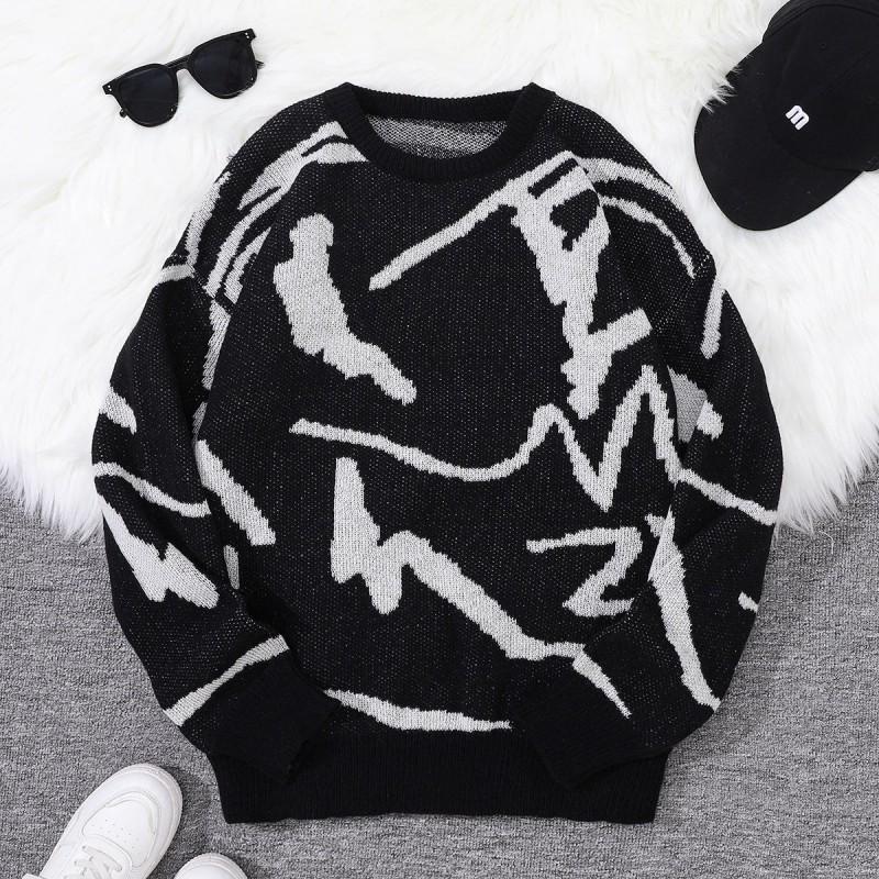 Oversized Crewneck Sweatshirt Men Women Thick Cotton Blend Long Sleeve Streetwear Top Fall Casual Wear
