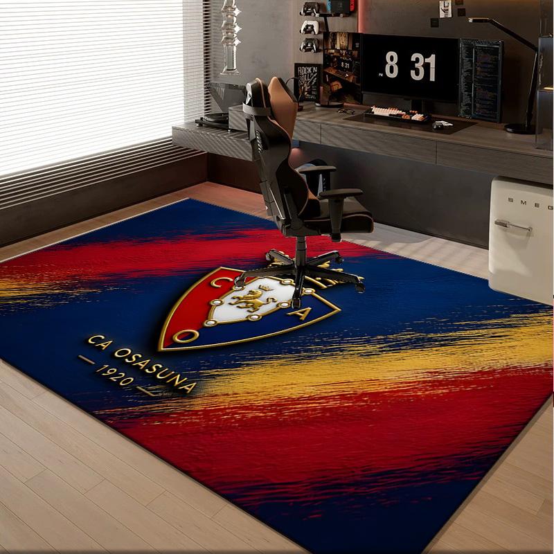 1PC rug FC Osasuna Golden Lion Carpet, Chair Rug,Area Rug for Office Bedroom living rooms bedroom, Doormat decor Christmas fan gifts