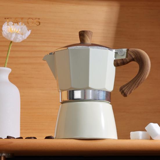Кофеварка Moka Pot Espresso Maker 150 мл, легкая кофеварка для плиты, простая в использовании итальянская кофеварка для насыщенного эспрессо, латте, капучино