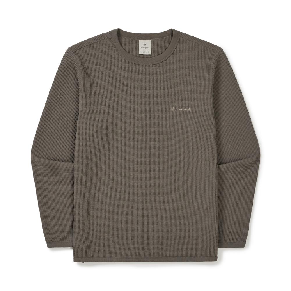 [Snowpeak] Delta Peak Waffle Sweatshirt Dark Khaki (S25FMTHT16)
