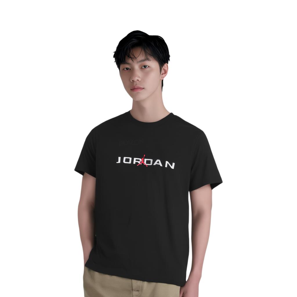 Jordan Air M J JD Air SS Crew Повседневный пуловер с круглым вырезом и коротким рукавом Мужская футболка Черный IB7354010