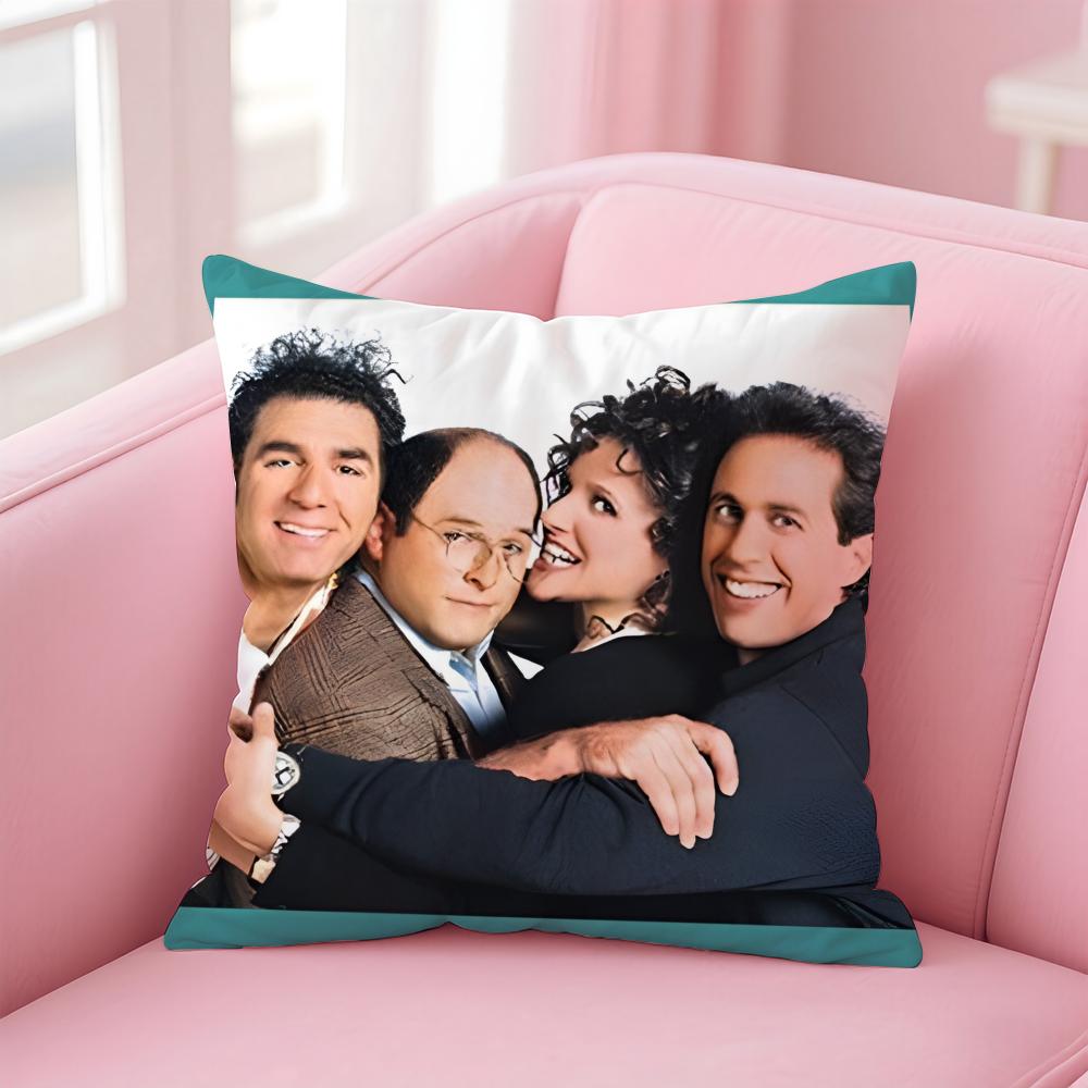 Funny Classic American TVSeries Movie SSeinfeld Cushion Cover Pillow Case Soft Skin Friendly Fabric Concealed Zipper