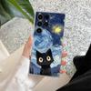 Забавный Мультяшный Кот Чехол для Телефона S25Ultra Для Samsung Galaxy S25 S24 S23 S21 Ultra S20 FE S22 Plus A35 A55 S24FE 5G Чехол Прозрачная Крышка