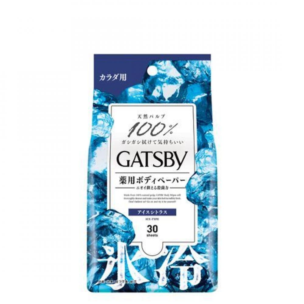 Gatsby [новый] [большая емкость] Дезодорирующая салфетка для душа Gatsby Ice Citrus 30 штук