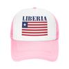 Liberia Sun Hats  Trendy UnisexTeens Mesh Trucker Hat SunProof Print Hiking Fishing Snapback Cap Gift