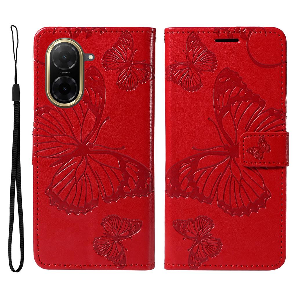 Для Xiaomi Redmi A5 NFC (173,45*79,35*8,45 мм) Чехол-кошелек Кожаный чехол для телефона с цветочным тиснением и бабочками Подставка