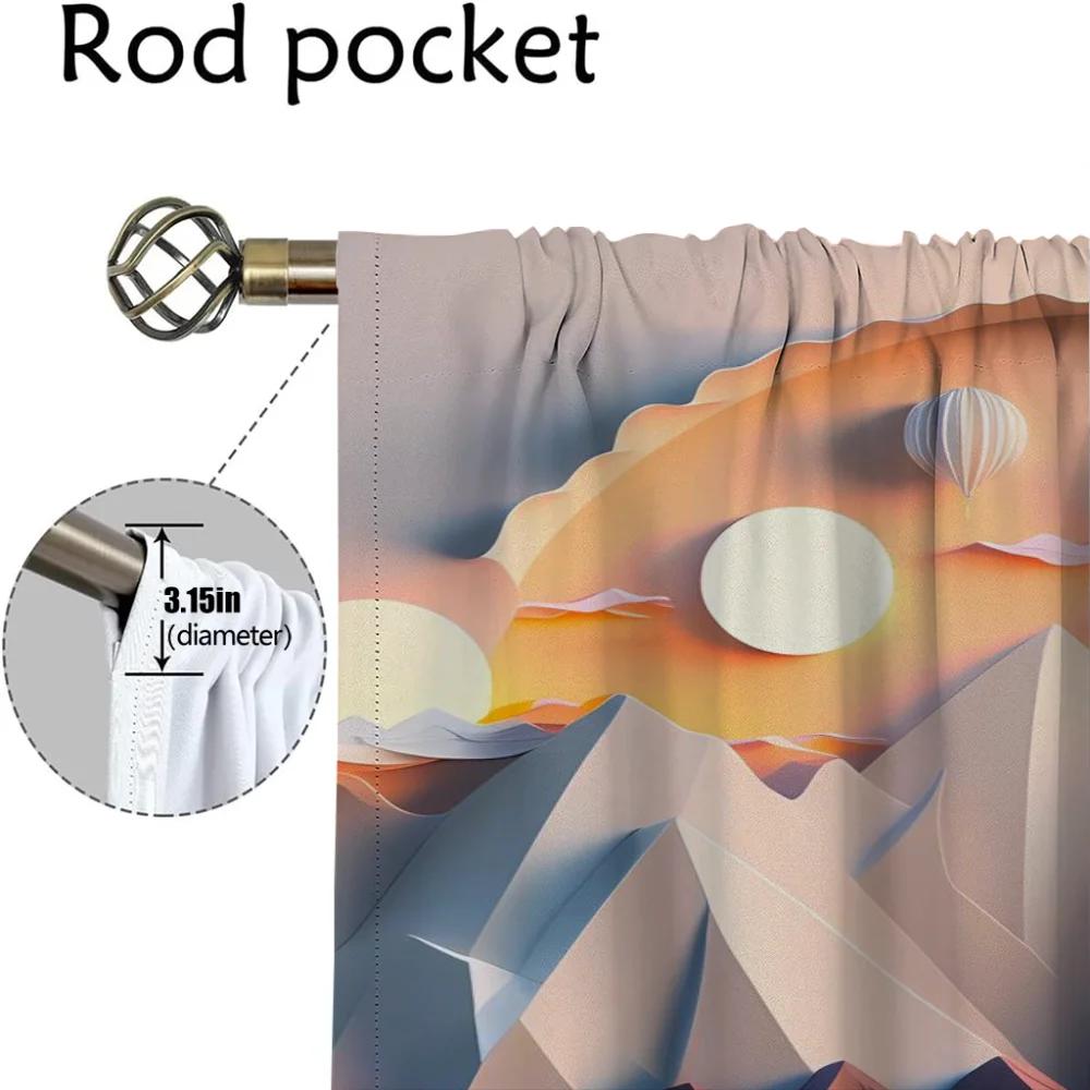 Разделение Пейзаж Искусство Окно Шторы для комнаты 2 Панельные затемняющие шторы Тюль для спальни Домашний интерьер Шторы Гостиная Камера