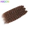Magicae 3 шт. 300 г 22 дюйма Ариэль Глубокая вода Твист Крючком Косы Био-белок Кудрявые волосы Пиано Блонд P12/16/613 Омбре Коричневый 6#