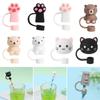 Reusable Dust-proof Reusable Cup Accessories Straw Tips Cover Drinking Dust Cap Silicone Straw Plug