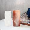 Абстрактное искусство Ароматерапия Свеча Форма ручной работы Силиконовый волнистый цилиндр Дизайн Креативные подарки Ремесло Декоративные аксессуары