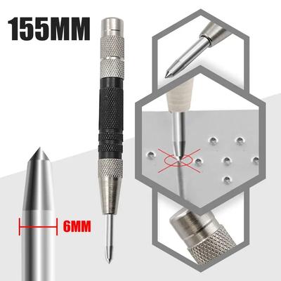 128 мм / 155 мм Пресс-штамп для кернения, кернер, ручные инструменты, подпружиненный, позиционирование, сверление отверстий, сверло по металлу, кернер-центр
