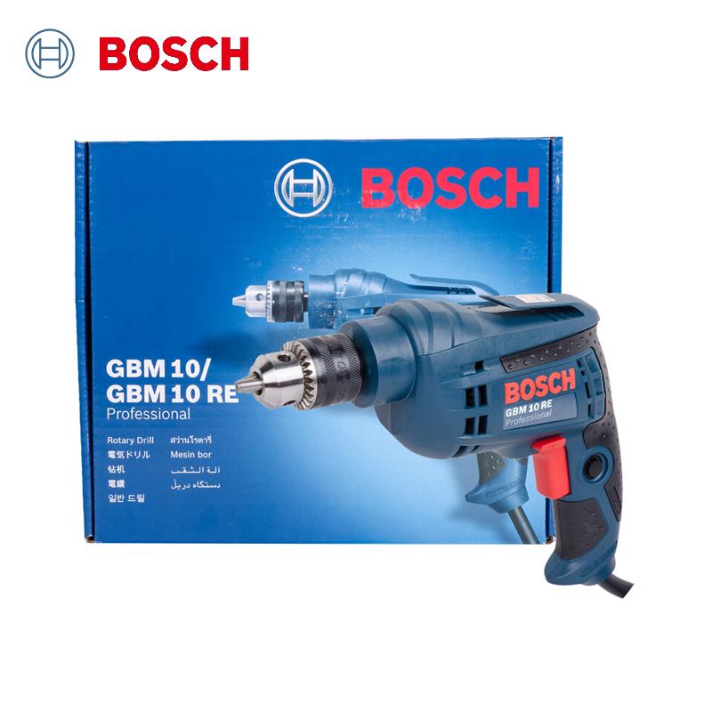 Bosch GBM 10 RE электрическая дрель 450 Вт, 2600 об/мин, регулируемая скорость, диаметр патрона 1-10 мм, профессиональная дрель, деревообрабатывающий станок