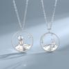 Оригинальное парное ожерелье «Маленький принц и Лис» Пара подарков для мужчин и женщин, которые дарят любовь на расстоянии