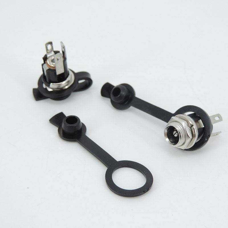 5 пар DC 025m 3Pin Terminal DC female Power Plug Jack 5.5mm x 2.1mm 5.5*2.5 гнездо Электрический разъем с пылезащитным колпачком