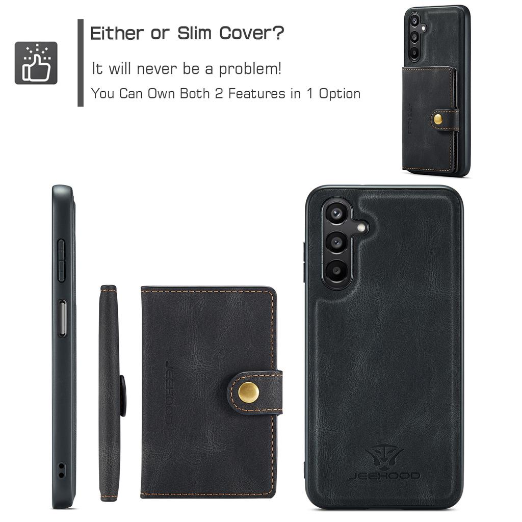 Для Samsung Galaxy A15 4G/5G Чехол Держатель для карт Съемный Кожа+ТПУ Чехол для телефона