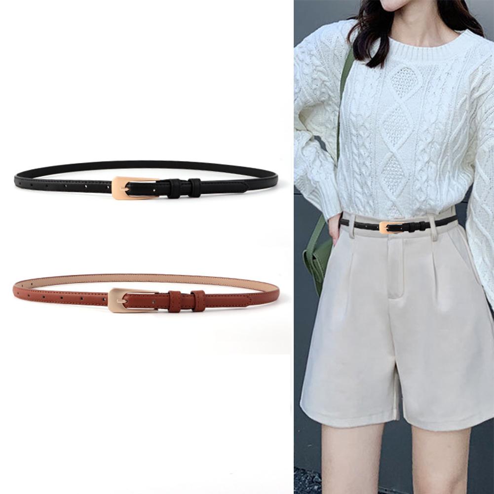 Модный женский тонкий пояс в стиле ретро, простой, подходящий ко всему, ремень, пряжка, платье, джинсы, аксессуары, декабрь H3V1