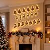7Pcs Light-Up LED Christmas Wall Decor Light 3D Sleigh Reindeer Wall Lamp  Christmas Festive