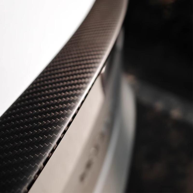 Car Rear Trunk Lip Spoiler Wing Real Dry Carbon Fiber Decoration For Tesla Model 3 Model3 2017- Exterior Tuning Accessories