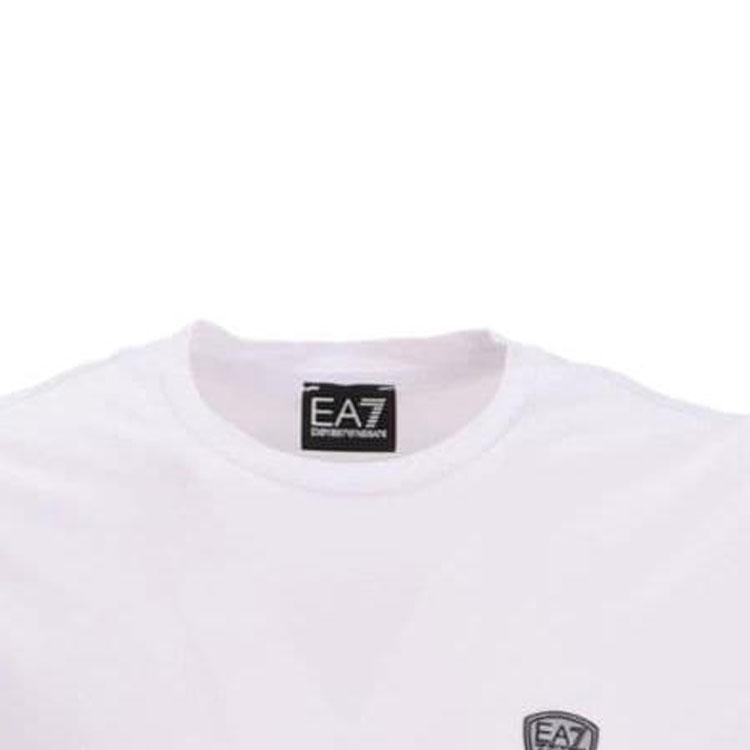 Emporio Armani Мужская футболка EA7 с логотипом, однотонная, с круглым вырезом, с коротким рукавом, топ 8NPT16-PJRGZ-1100
