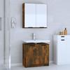 3115865 vidaXL Bathroom Furniture 2 Pcs Smoked Oak Engineered Wood