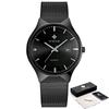 WWOOR Watch Men Luxury Ultra-thin Casual Mens Watch Blue Waterproof Stainless Steel Quartz Auto Date Fashion Watches Mens