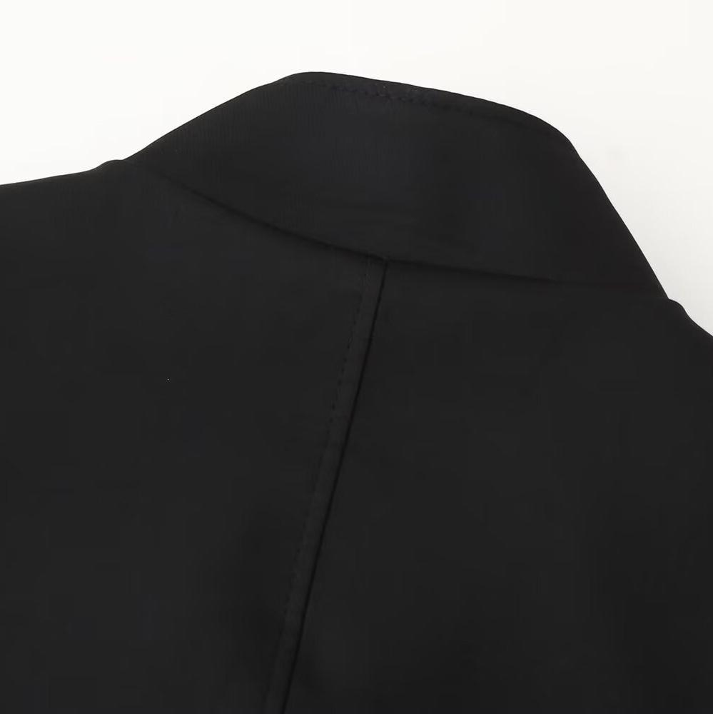 Spring 2026 new European and American cross-border women's clothing street fashion solid color stand-up collar breasted short jacket w017 D045