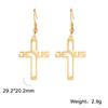 Cazador Christian Jesus Cross Dangle Earring for Women Stainless Steel Jewelry Drop Earrings Mother Day Mother Gift