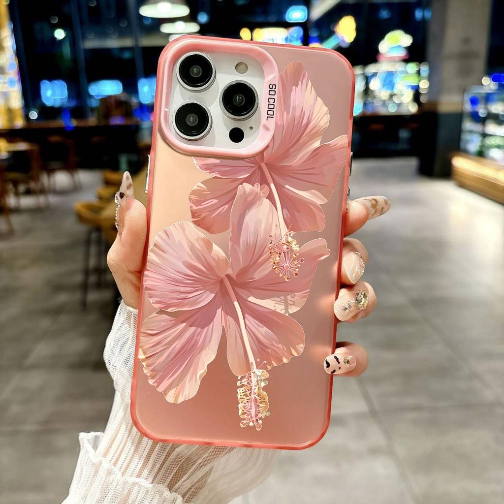Чехол-накладка для Realme 16 15 14 Pro 12 11 Plus C75 C53 C55 C35 C15 C12 5 5S 5I 6I Красивые цветы Матовый корпус Лазерный IMD