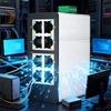 Industrial Mini 8 Port Gigabit Ethernet Switches Aluminum Shell Din Rail Mount PoE Switches For Tight Space