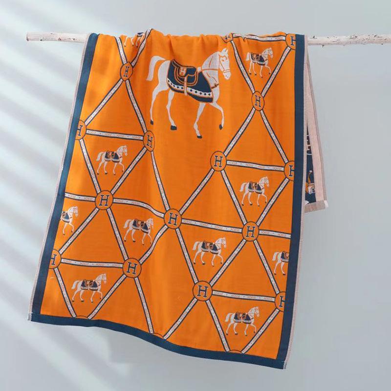 Хлопковое марлевое банное полотенце в китайском стиле, четырехслойное - Мягкое, впитывающее и плотное для пар