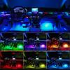 18 In 1 Dual Zone Symphony Streamer Car Ambient Light Interior LED Full Color RGB Neon Acrylic Strip Atmosphere Lighting Kit App