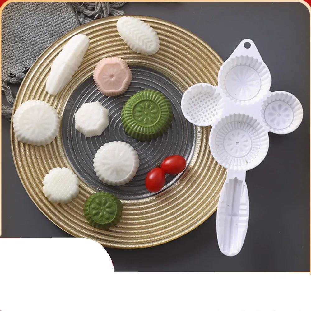 1 часть формы для торта из маша, прессованная форма для торта, рельефная форма для выпечки лунного торта, ручной работы