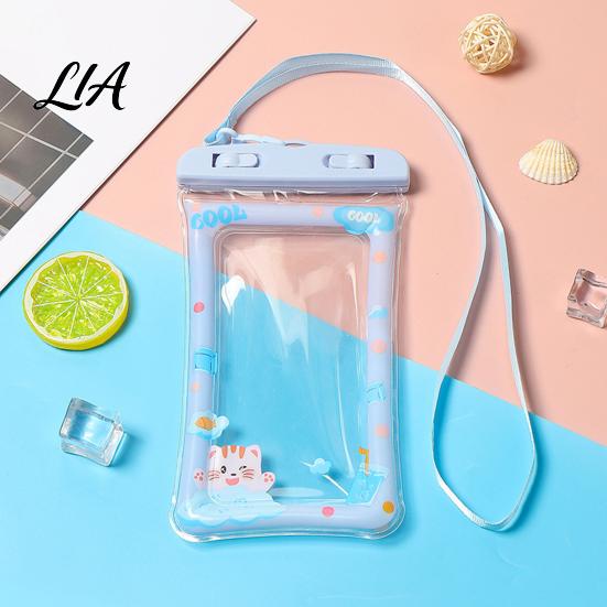 Clear Waterproof Phone Case Cute Pouch with Floating Airbag And Lanyard, PVC Cellphone Dry Bag for Swimming Beach Protective Pool, Sensitive
