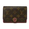 Used 12564 Portefeiulle Flor Compact M64588 7941 LV Logo Flower Snap Button Monogram Fuchsia Bag for Women from Japan