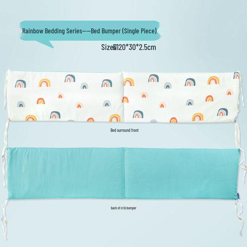 2024 Хлопковый Комплект Детского Постельного Белья - Защитный Бортик от Ударов и Падений для Всех Сезонов