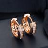 Patterned Hollow Rose Gold Earrings Inlaid with Micro-diamond Earrings As A Gift for Elegant Women