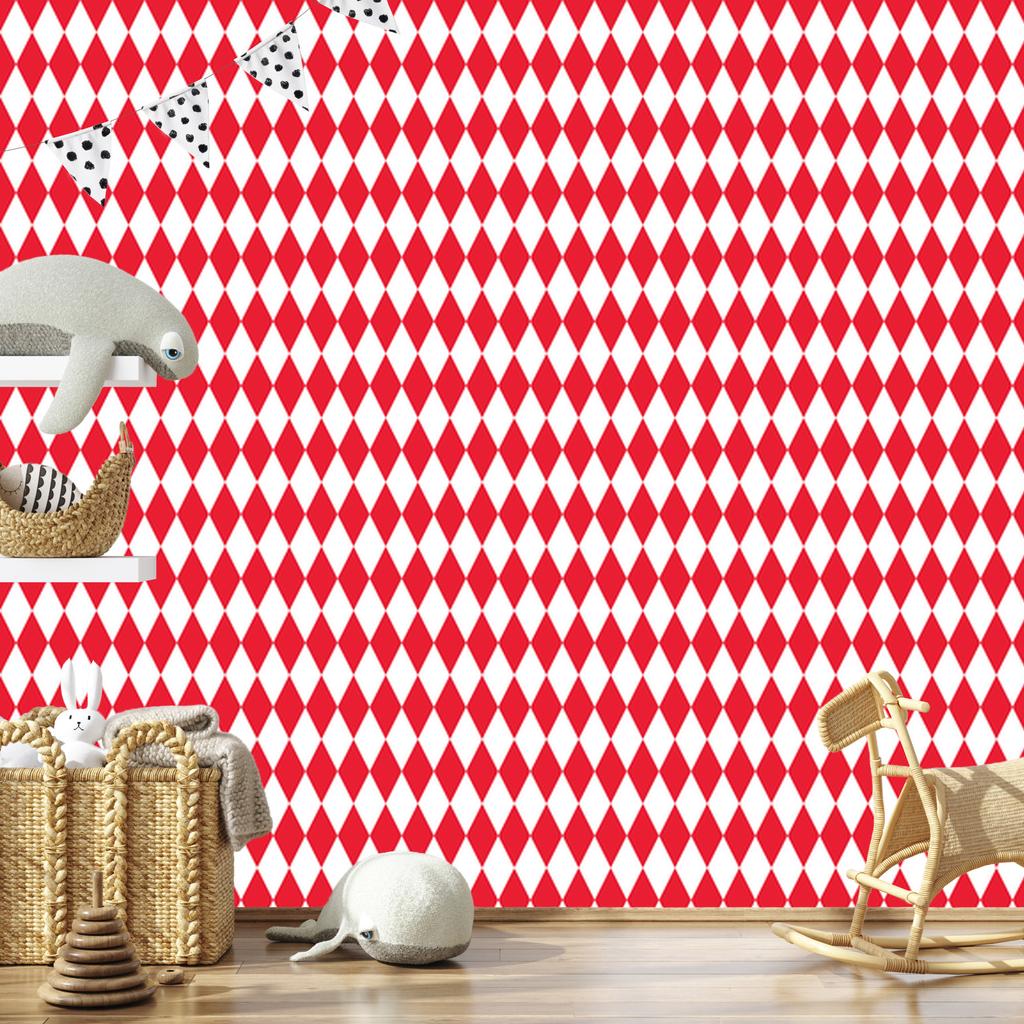 Harlequin Diamonds Wallpaper Coral, Fine Detail for Living Room and Bedroom 50x1000
