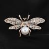 Brooch High-End Niche Silk Scarf Buckle Alloy Diamond Coat Pearl Corsage Pin Accessories