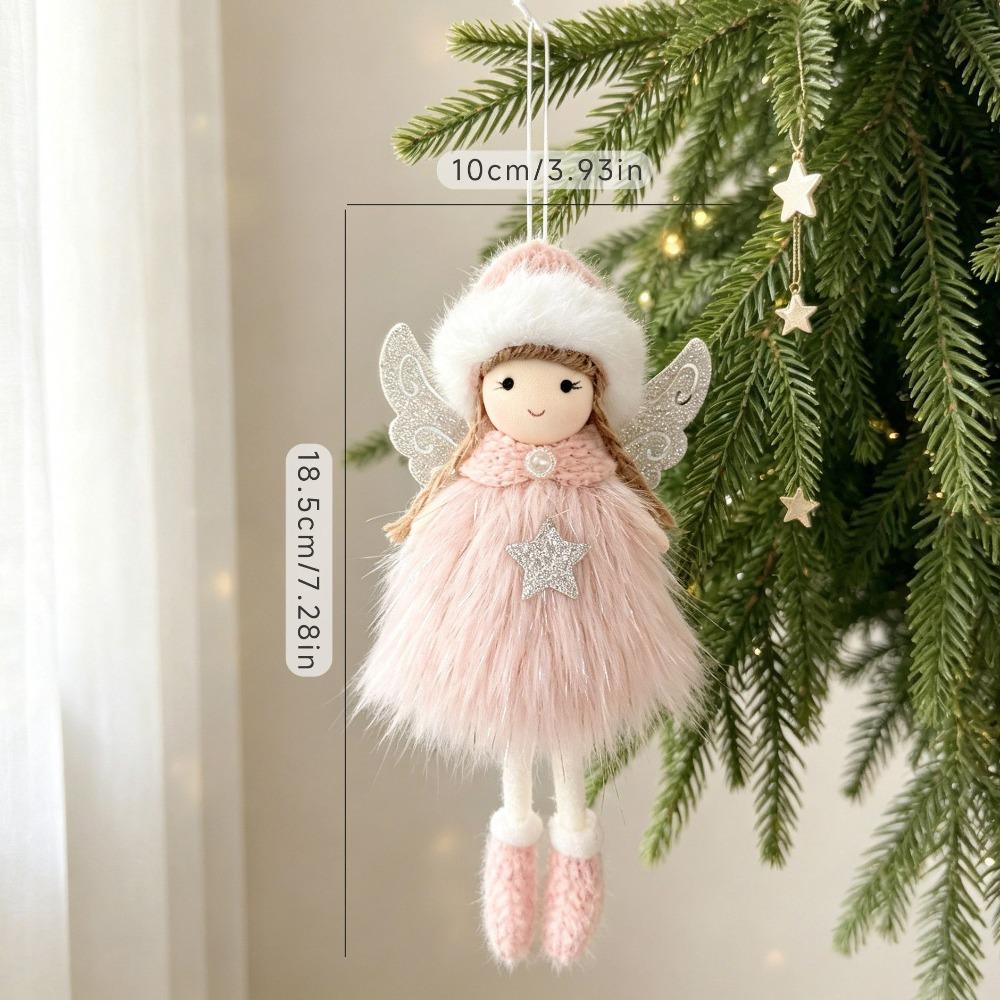 Soft Plush Material Christmas Angel Ornament Angel Hanging Pendant Holiday Gift Giving