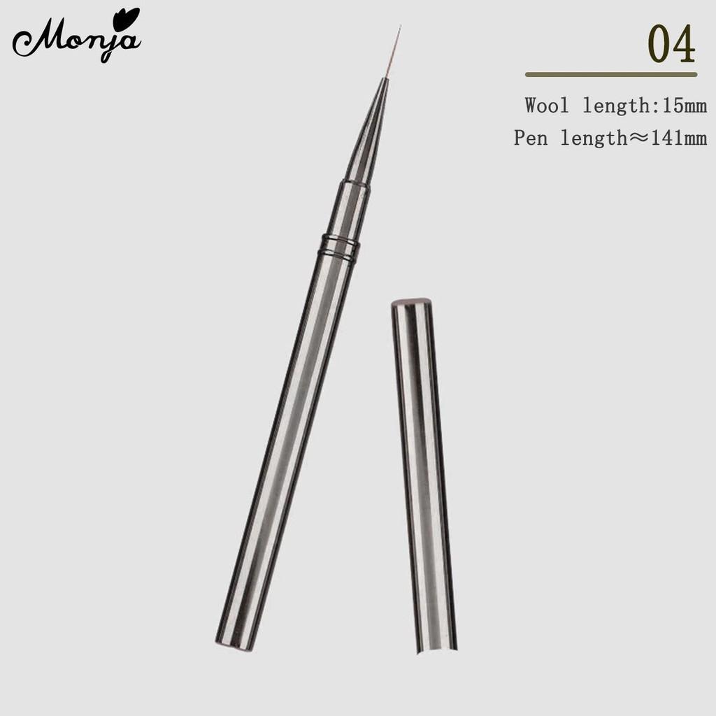 monja Кисть для дизайна ногтей, французский лайнер, акриловый УФ-гель, наращивание, 8 стилей, головка кисти, градиентная цветущая ручка для рисования цветов, инструменты для маникюра своими руками